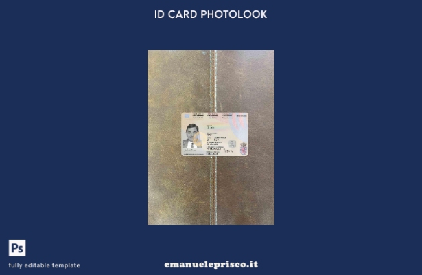 modello FRONTALE photolook della carta d'identità lussemburghese in stile verifi